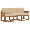 Ensemble de canapés d'extérieur 3 pcs Naturel et Beige 527486527486