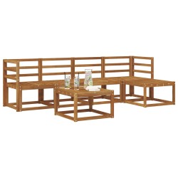 Ensemble de canapés d'extérieur 6 pcs Naturel 527487527487