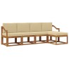 Ensemble de canapés d'extérieur 5 pcs Naturel et Beige 527489527489