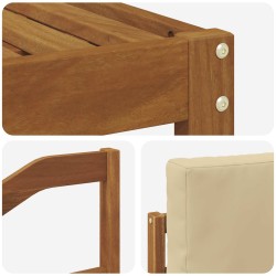 Ensemble de canapés d'extérieur 5 pcs Naturel et Beige 527489527489