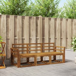 Ensemble de canapés d'extérieur 3 pcs Naturel 527493527493