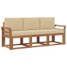Ensemble de canapés d'extérieur 3 pcs Naturel et Beige 527494527494