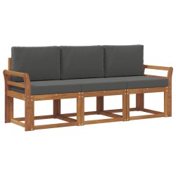 Ensemble de canapés d'extérieur 3 pcs Naturel et Anthracite 527495527495