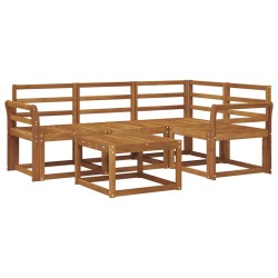 Ensemble de canapés d'extérieur 5 pcs Naturel 527499527499