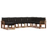 Ensemble de canapés d'extérieur 8 pcs Naturel et Noir 527500527500