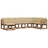 Ensemble de canapés d'extérieur 8 pcs Naturel et Beige 527502527502