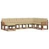 Ensemble de canapés d'extérieur 8 pcs Naturel et Beige 527503527503