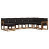 Ensemble de canapés d'extérieur 8 pcs Naturel et Noir 527504527504