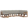 Ensemble de canapés d'extérieur 8 pcs Gris Naturel et Clair 527508527508