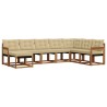 Ensemble de canapés d'extérieur 8 pcs Naturel et Beige 527509527509