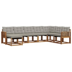 Ensemble de canapés d'extérieur 8 pcs Gris Naturel et Clair 527514527514
