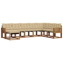 Ensemble de canapés d'extérieur 8 pcs Naturel et Beige 527517527517