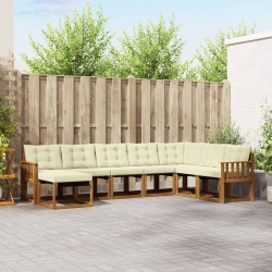 Ensemble de canapés d'extérieur 8 pcs Naturel et Crème 527519527519