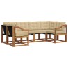 Ensemble de canapés d'extérieur 6 pcs Naturel et Beige 527522527522