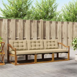 Ensemble de canapés d'extérieur 3 pcs Naturel et Beige 527527527527