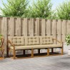 Ensemble de canapés d'extérieur 3 pcs Naturel et Beige 527527527527