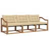 Ensemble de canapés d'extérieur 3 pcs Naturel et Beige 527527527527