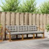 Ensemble de canapés d'extérieur 3 pcs Gris Naturel et Clair 527529527529