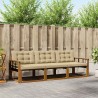 Ensemble de canapés d'extérieur 3 pcs Naturel et Beige 527531527531