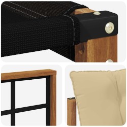 Ensemble de canapés d'extérieur 3 pcs Naturel et Beige 527531527531