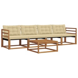 Ensemble de canapés d'extérieur 5 pcs Naturel et Beige 527532527532