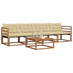 Ensemble de canapés d'extérieur 5 pcs Naturel et Beige 527532527532