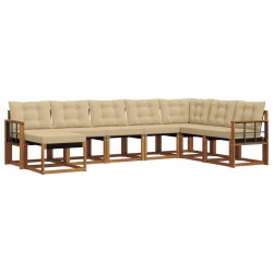 Ensemble de canapés d'extérieur 8 pcs Naturel et Beige 527534527534