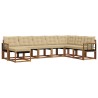 Ensemble de canapés d'extérieur 8 pcs Naturel et Beige 527534527534