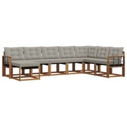 Ensemble de canapés d'extérieur 8 pcs Gris Naturel et Clair 527540527540