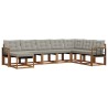 Ensemble de canapés d'extérieur 8 pcs Gris Naturel et Clair 527540527540