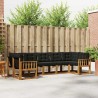 Ensemble de canapés d'extérieur 7 pcs Naturel et Noir 527541527541