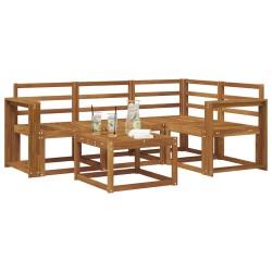 Ensemble de canapés d'extérieur 5 pcs Naturel 527546527546