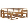 Ensemble de canapés d'extérieur 5 pcs Naturel 527546527546