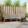 Ensemble de canapés d'extérieur 4 pcs Gris Naturel et Clair 527553527553