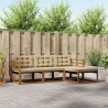 Ensemble de canapés d'extérieur 4 pcs Naturel et Beige 527555527555