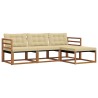 Ensemble de canapés d'extérieur 4 pcs Naturel et Beige 527555527555