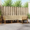 Ensemble de canapés d'extérieur 4 pcs Naturel et Beige 527561527561