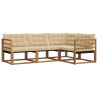 Ensemble de canapés d'extérieur 4 pcs Naturel et Beige 527561527561