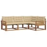 Ensemble de canapés d'extérieur 4 pcs Naturel et Beige 527565527565