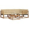 Ensemble de canapés d'extérieur 5 pcs Naturel et Beige 527566527566