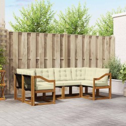 Ensemble de canapés d'extérieur 6 pcs Naturel et Crème 527569527569