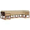Ensemble de canapés d'extérieur 7 pcs Naturel et Beige 527573527573