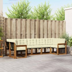 Ensemble de canapés d'extérieur 7 pcs Naturel et Crème 527575527575