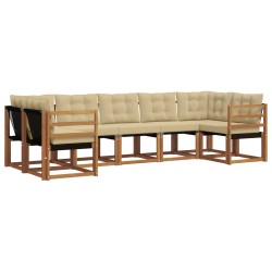 Ensemble de canapés d'extérieur 7 pcs Naturel et Beige 527577527577