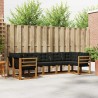 Ensemble de canapés d'extérieur 7 pcs Naturel et Noir 527578527578
