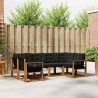 Ensemble de canapés d'extérieur 6 pcs Naturel et Noir 527581527581