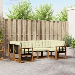 Ensemble de canapés d'extérieur 6 pcs Naturel et Crème 527584527584