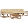 Ensemble de canapés d'extérieur 5 pcs Naturel et Beige 527593527593