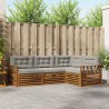 Ensemble de canapés d'extérieur 4 pcs Gris Naturel et Clair 527598527598