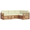 Ensemble de canapés d'extérieur 4 pcs Naturel et Crème 527600527600